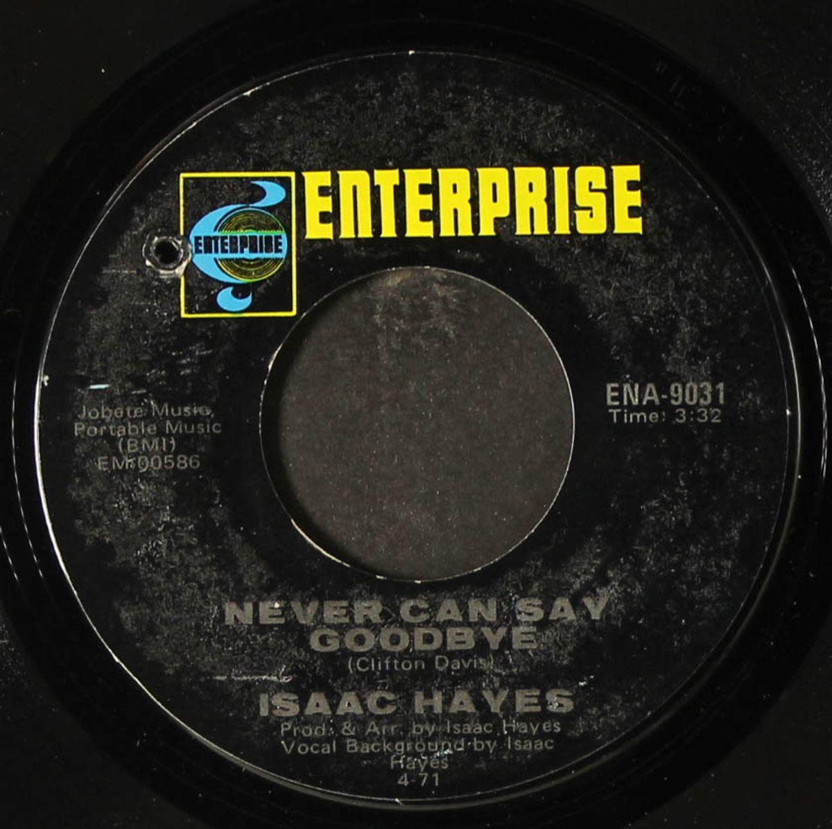 never can say goodbye / i can't help it by ISAAC HAYES