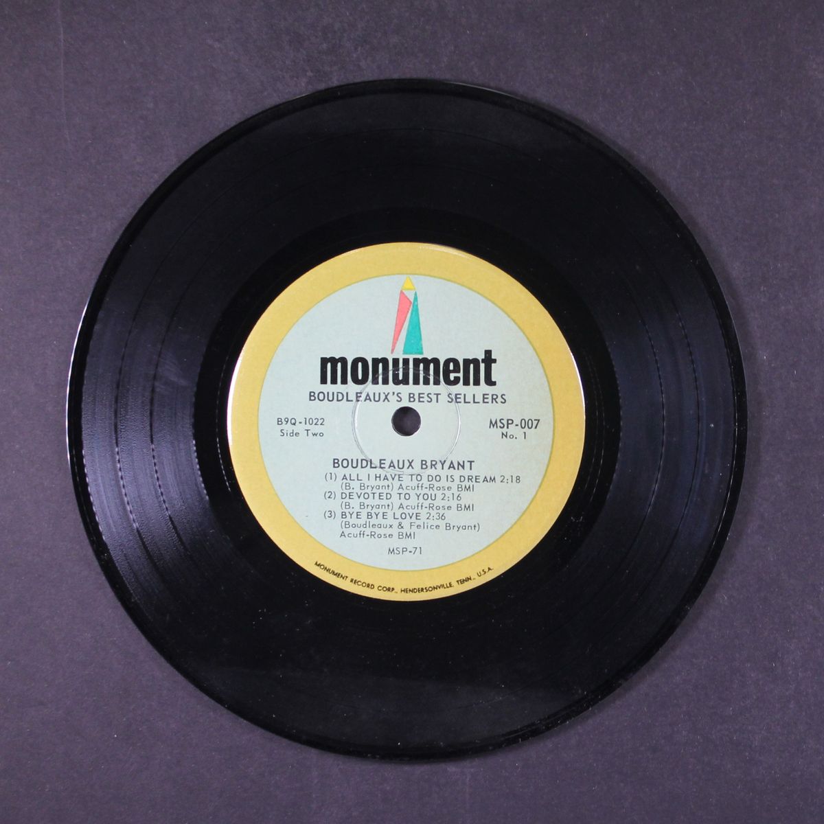 best sellers no. 1 by BOUDLEAUX BRYANT