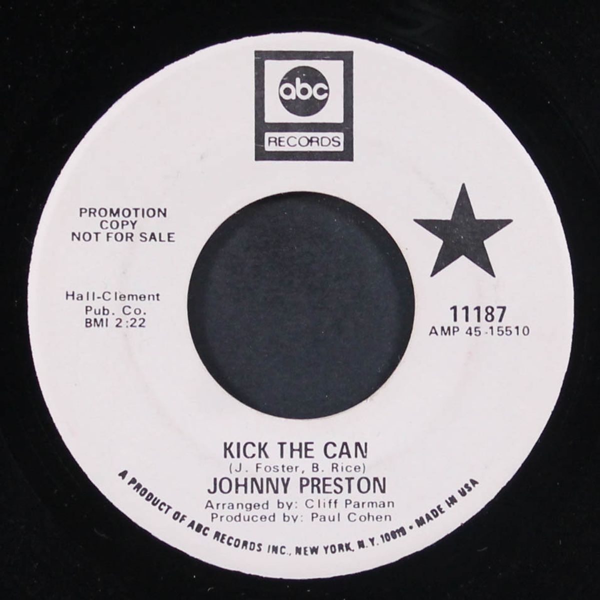 kick the can by JOHNNY PRESTON