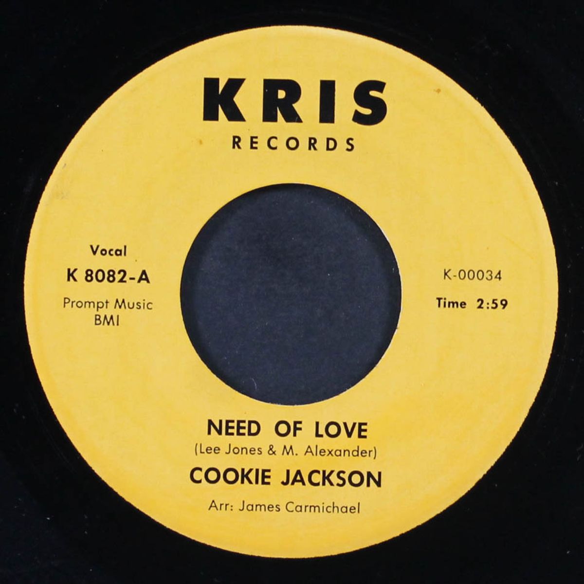 the reason i'm singing / need of love by COOKIE JACKSON