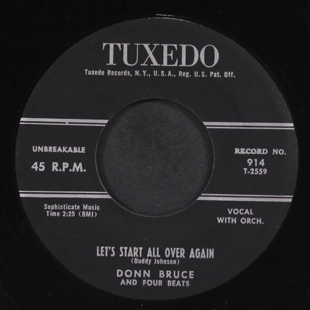 love leads a fool / let's start all over again by DONN BRUCE