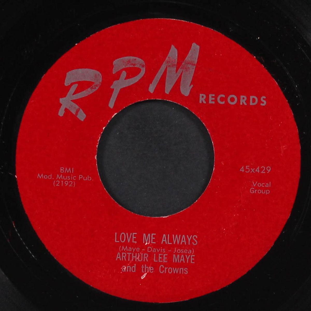 love me always / loop, de loop, de loop by ARTHUR LEE MAYE & CROWNS