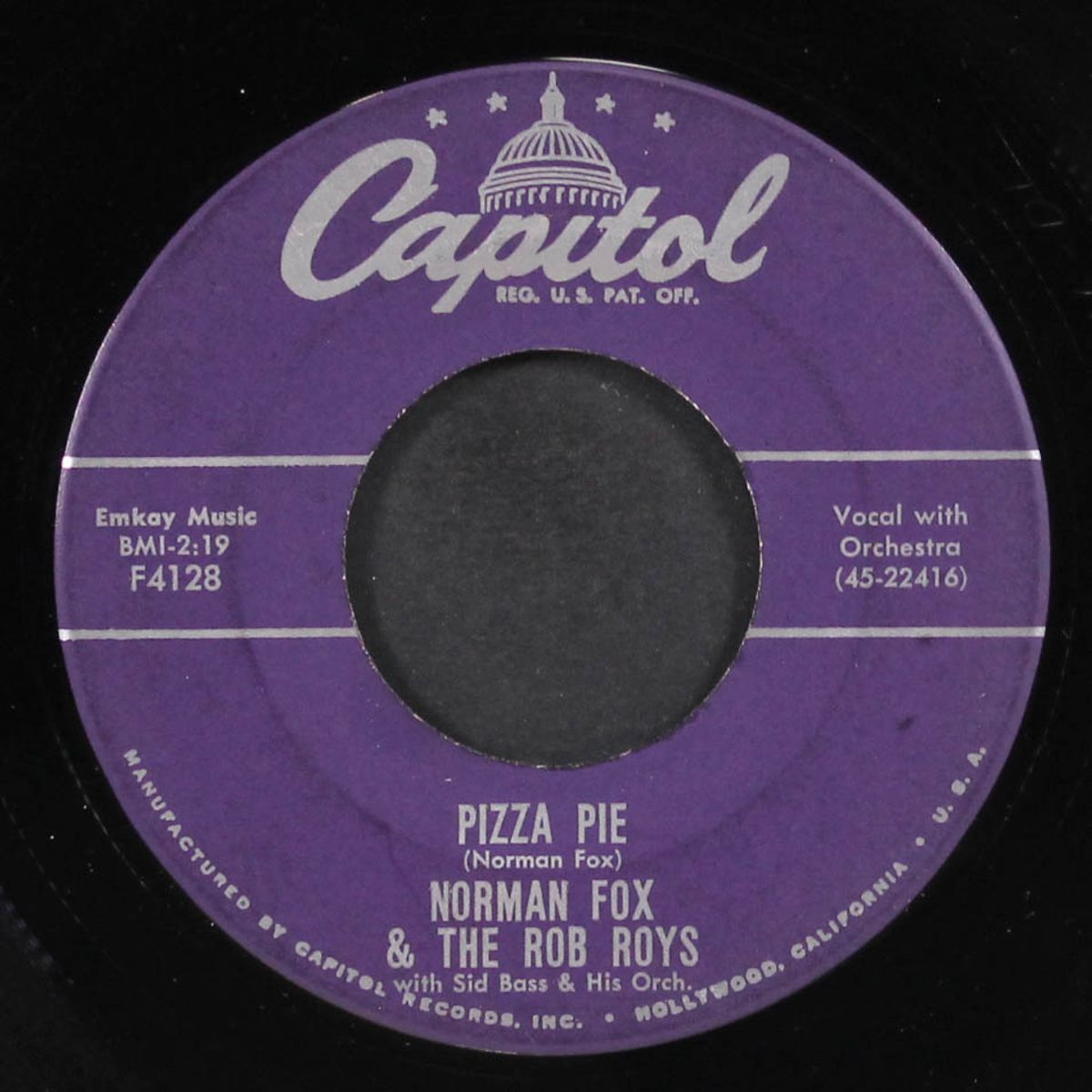 pizza pie / dream girl by NORMAN FOX & ROB ROYS