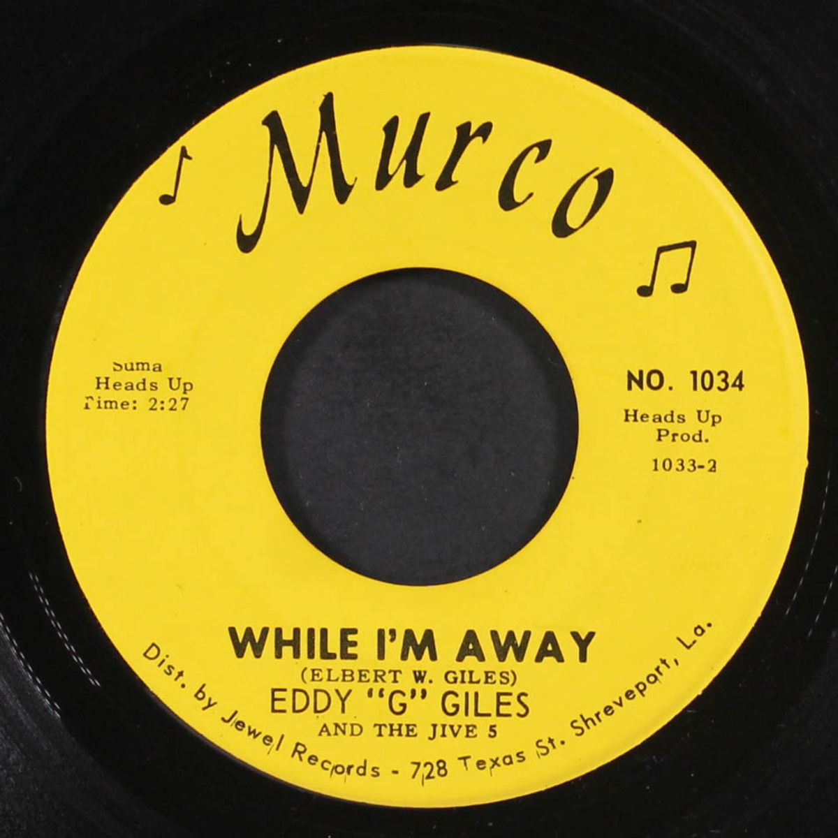 eddy's go-go train / while i'm away by EDDY 'G' GILES & JIVE 5
