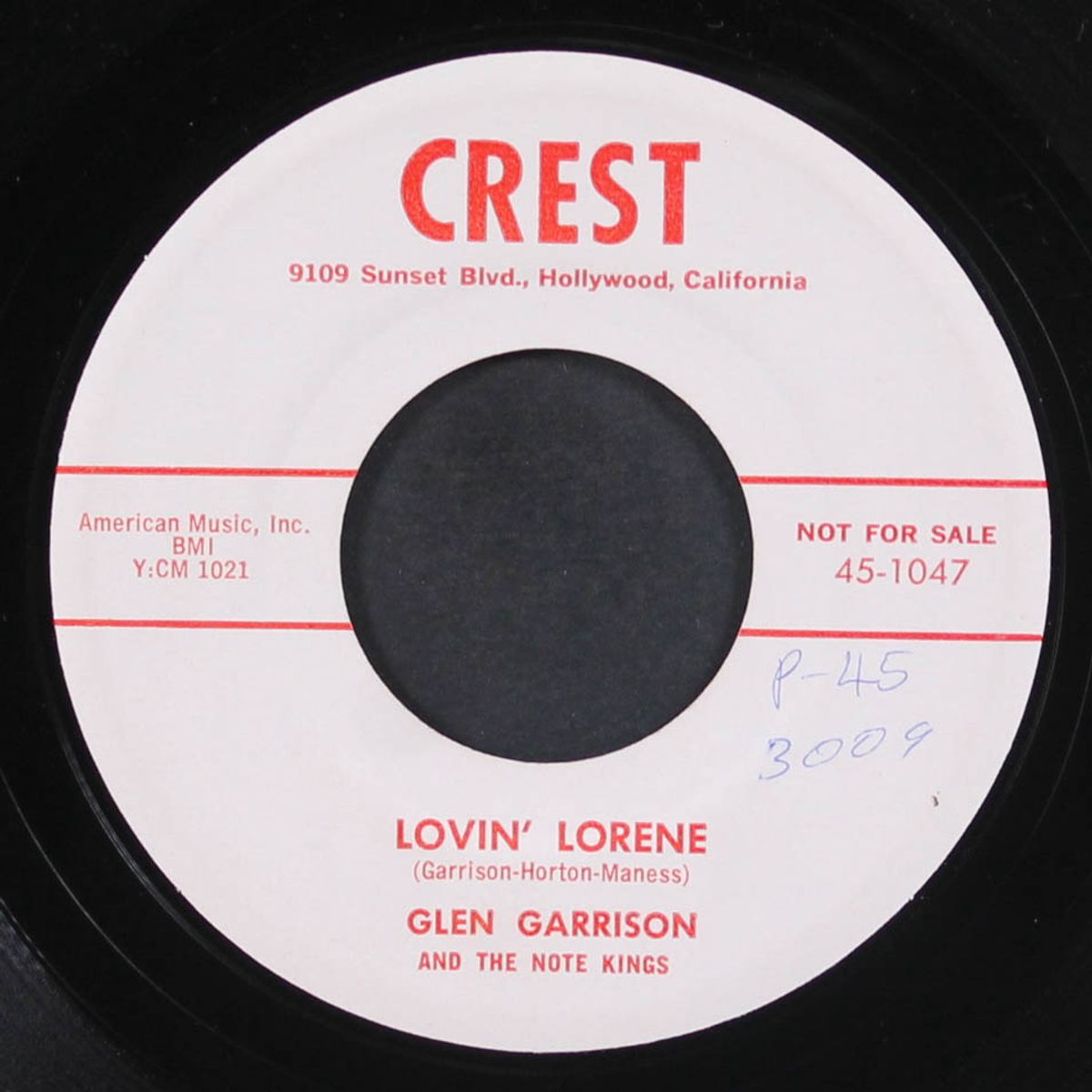 lovin' lorene / you're my darlin' by GLEN GARRISON & NOTE KINGS