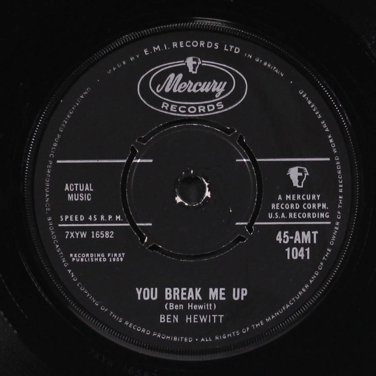 you break me up / i ain't givin' up nothin' by BEN HEWITT