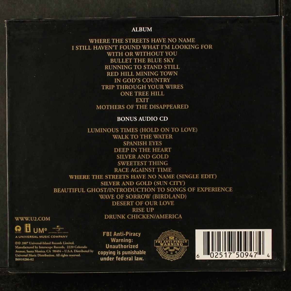joshua tree by U2