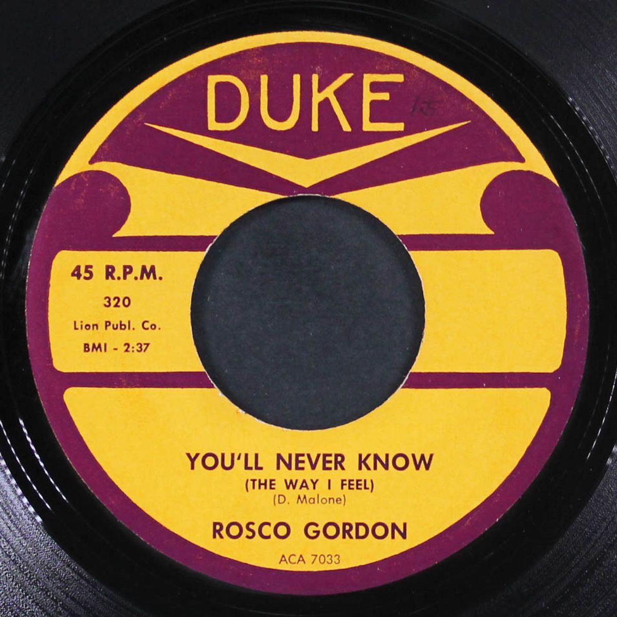 the dilly bop / you'll never know by ROSCO GORDON