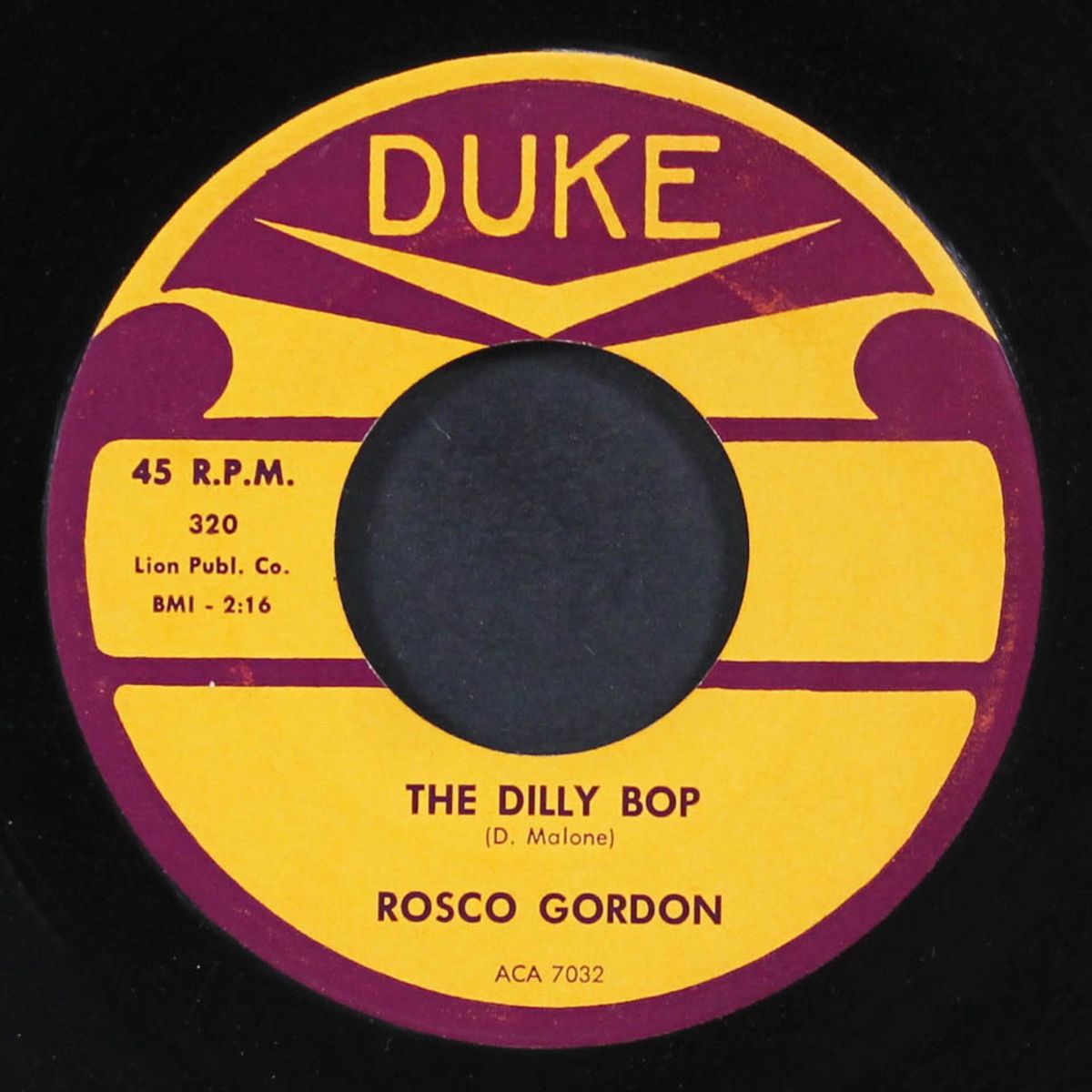 the dilly bop / you'll never know by ROSCO GORDON