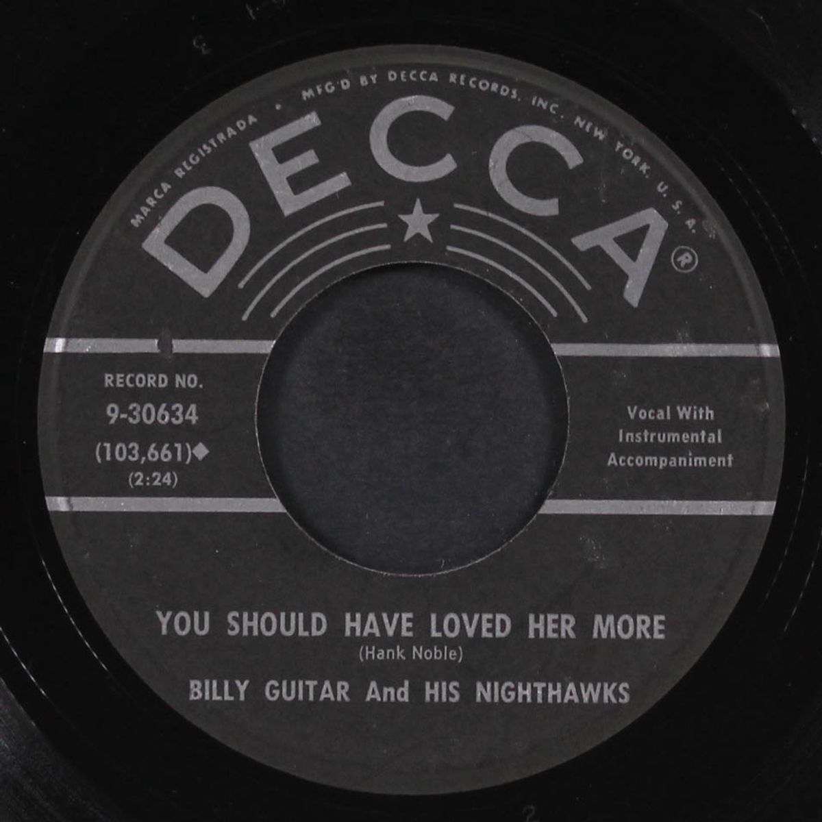 here comes the night / you should have loved her more by BILLY GUITAR