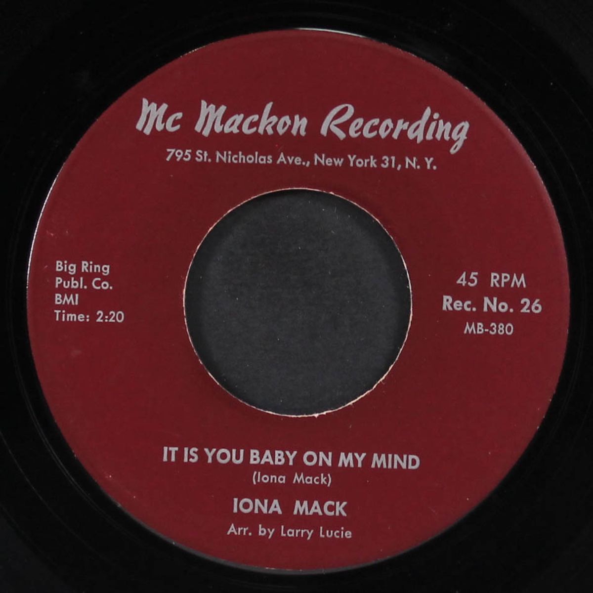 i like to dance with my baby / it is you baby on my mind by IONA MACK