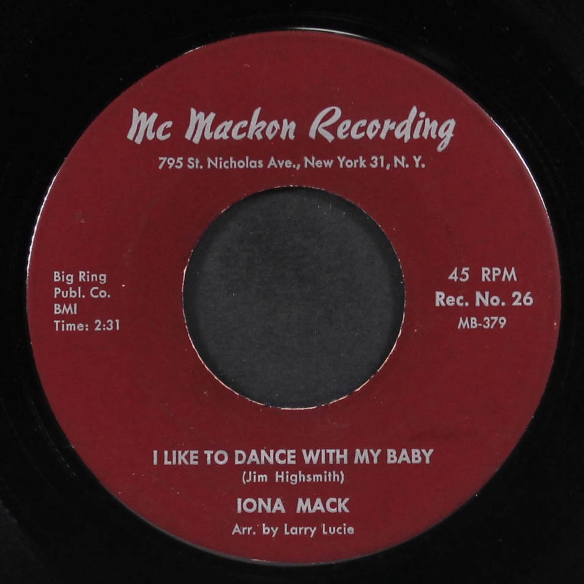 i like to dance with my baby / it is you baby on my mind by IONA MACK
