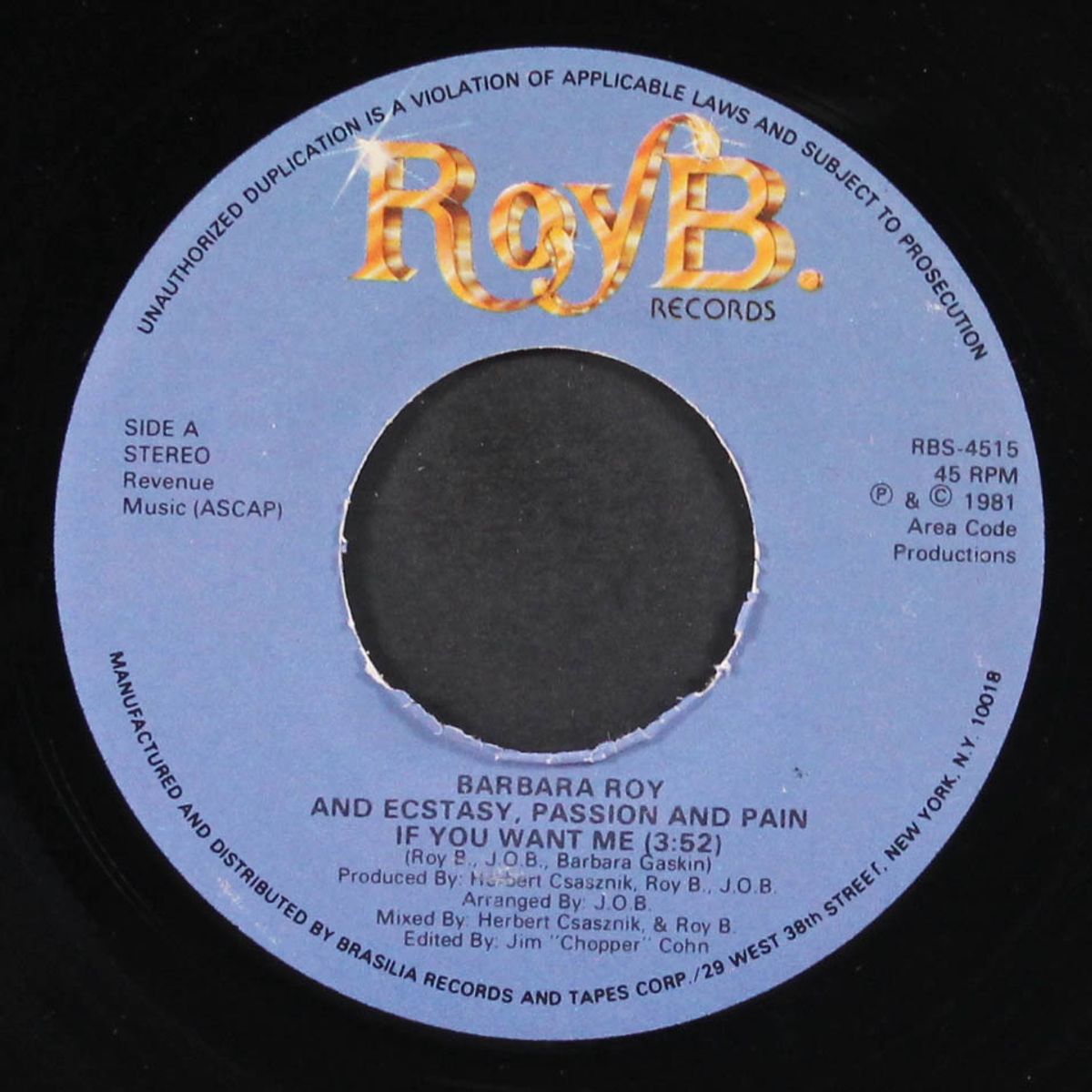 if you want me / i've got you by BARBARA ROY & ECSTASY, PASSION & PAIN