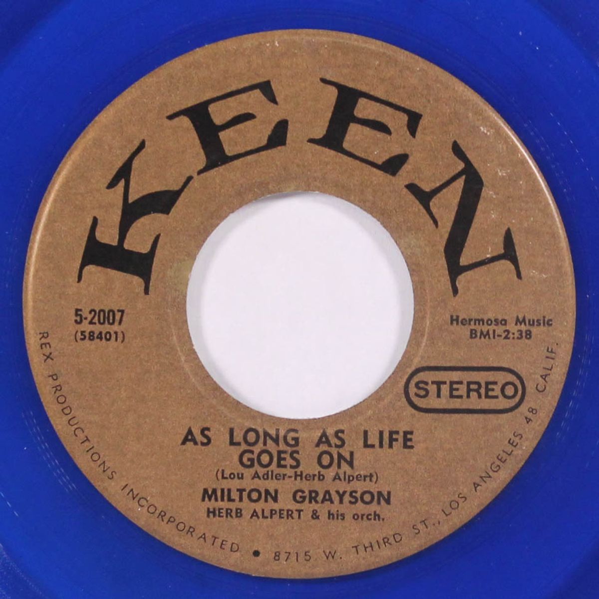 beggar boy / as long as life goes on by MILTON GRAYSON