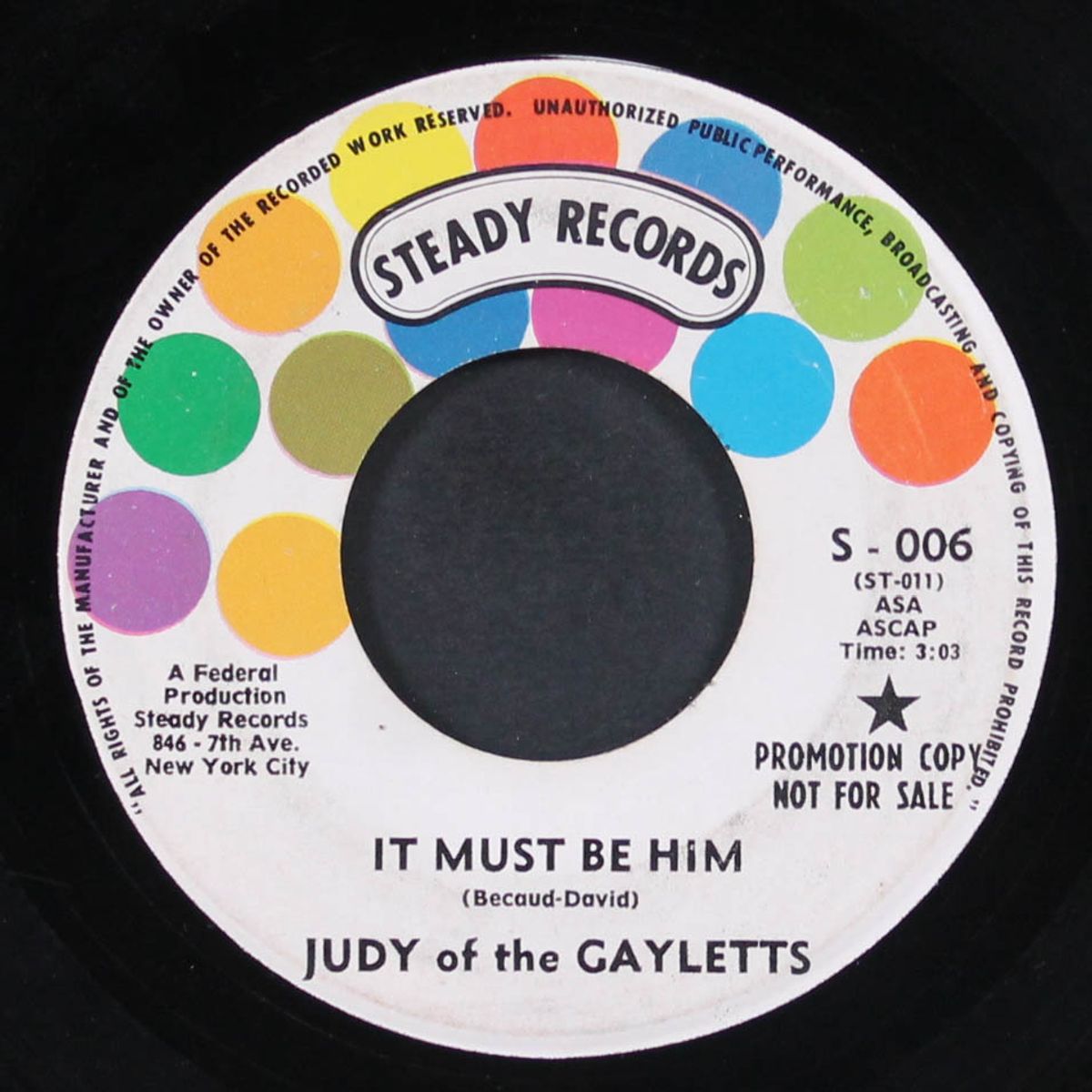 i've fallen in love with a married man / it must be him by JUDY OF THE GAYLETTS