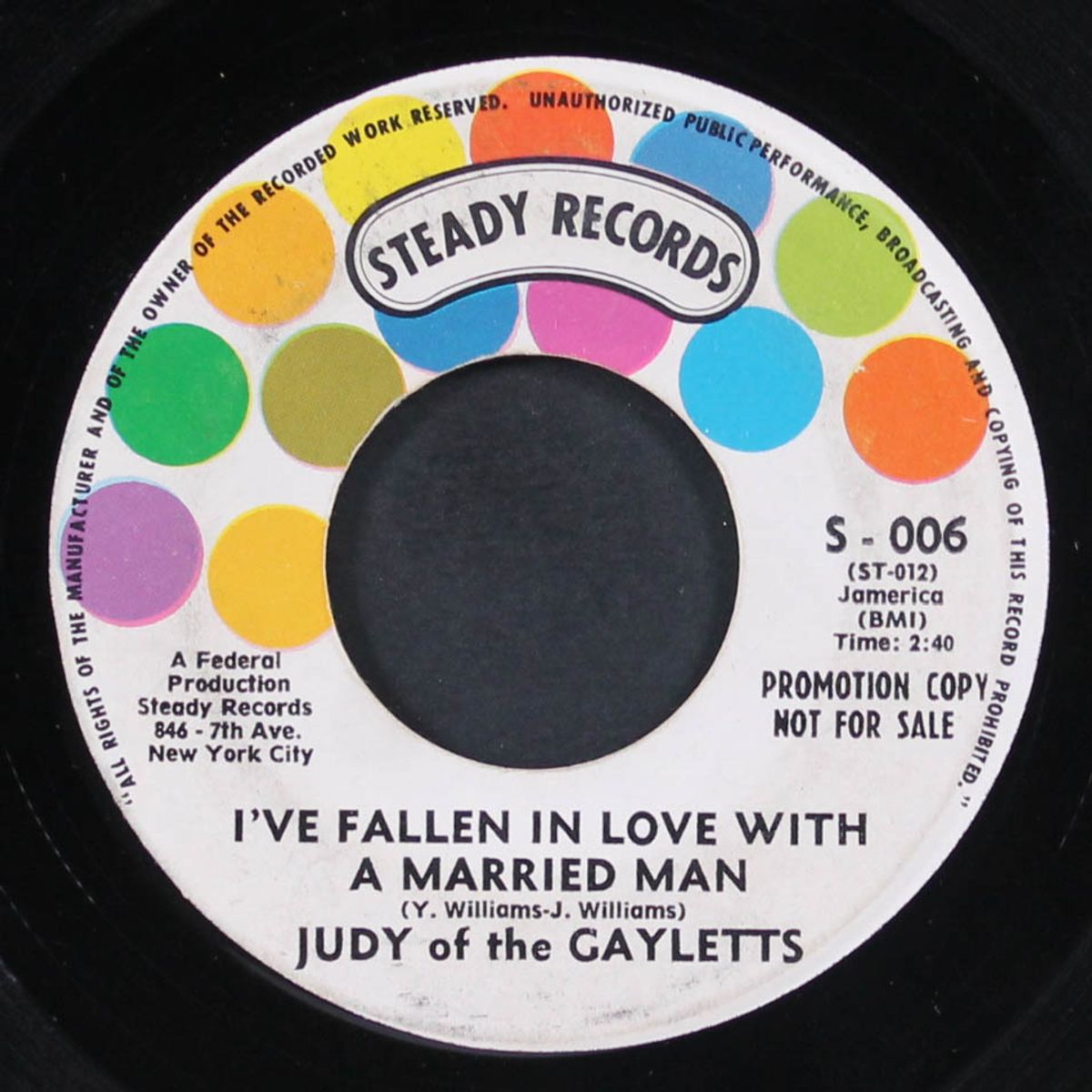 i've fallen in love with a married man / it must be him by JUDY OF THE GAYLETTS