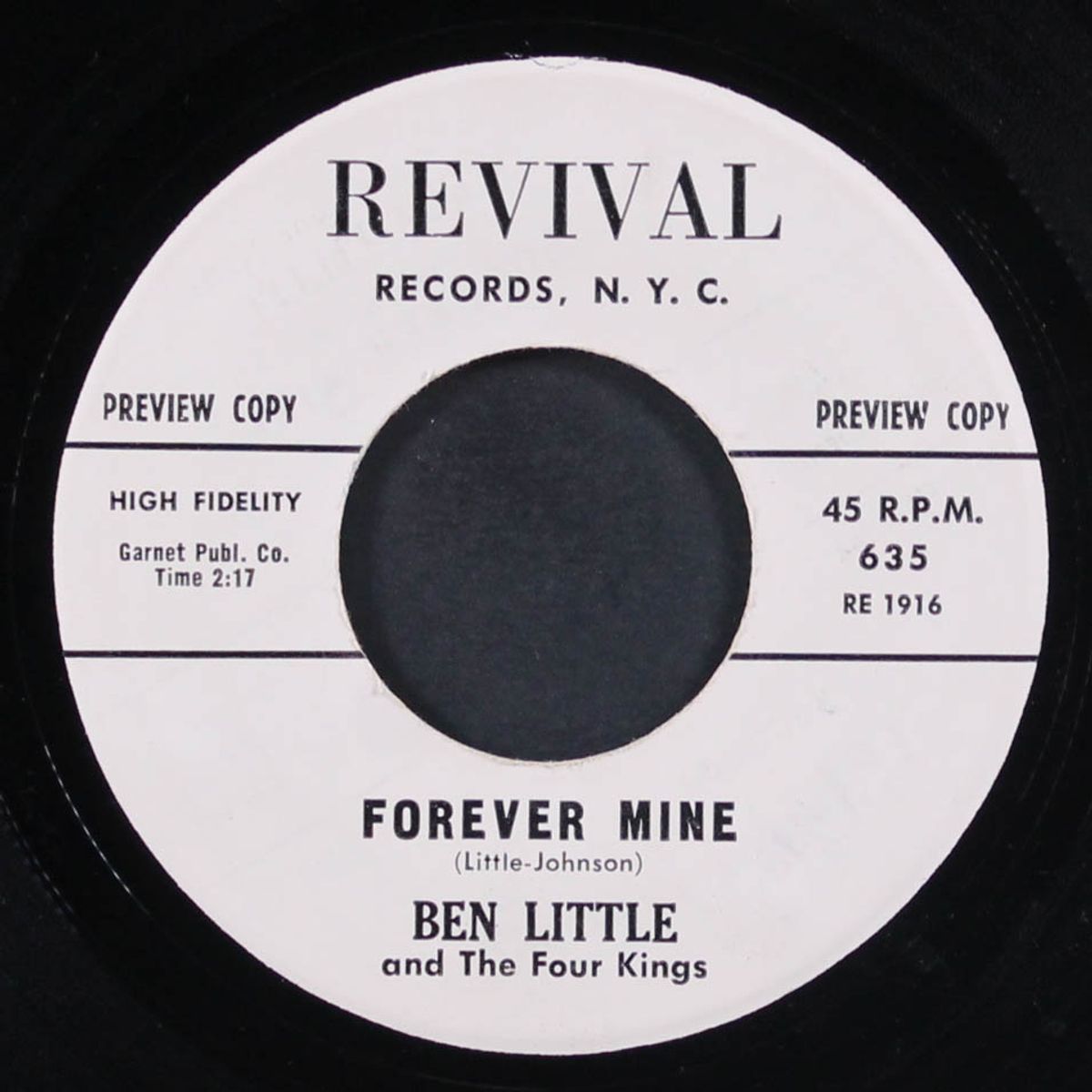 forever mine / imprison me baby by BEN LITTLE & FOUR KINGS