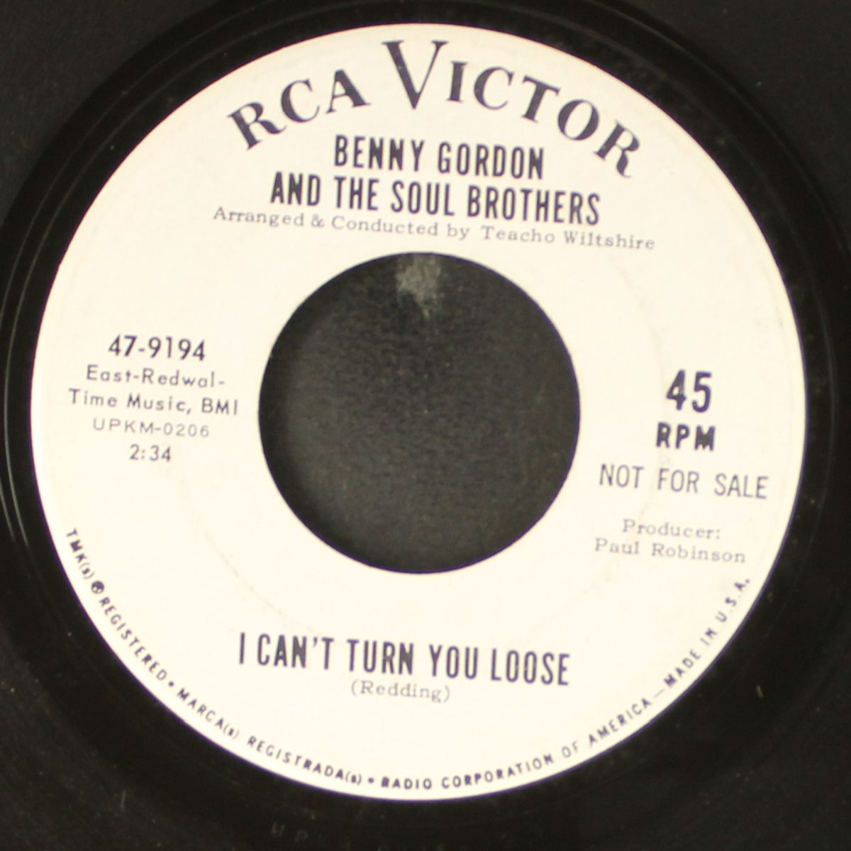 what is soul / i can't turn you loose by BENNY GORDON & SOUL BROTHERS