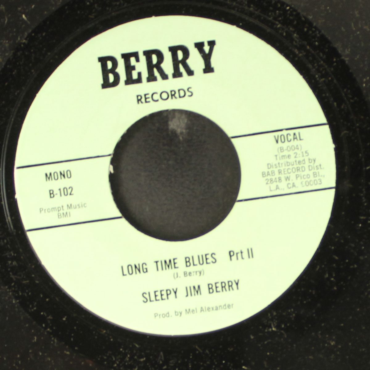 long time blues / pt. 2 by SLEEPY JIM BERRY