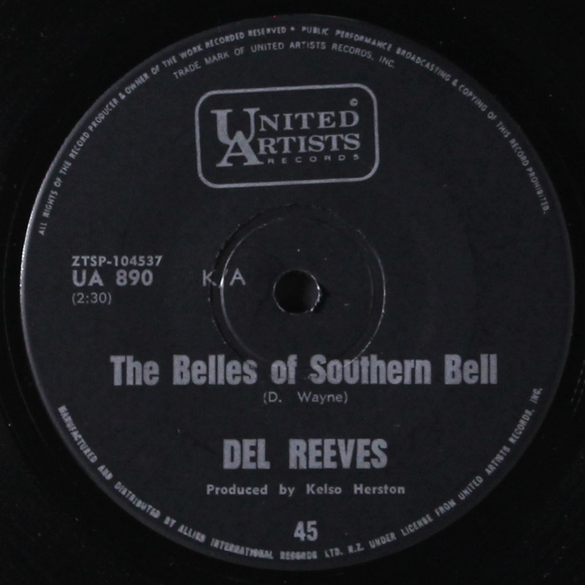 the belles of southern bell / nothing to write home about by DEL REEVES