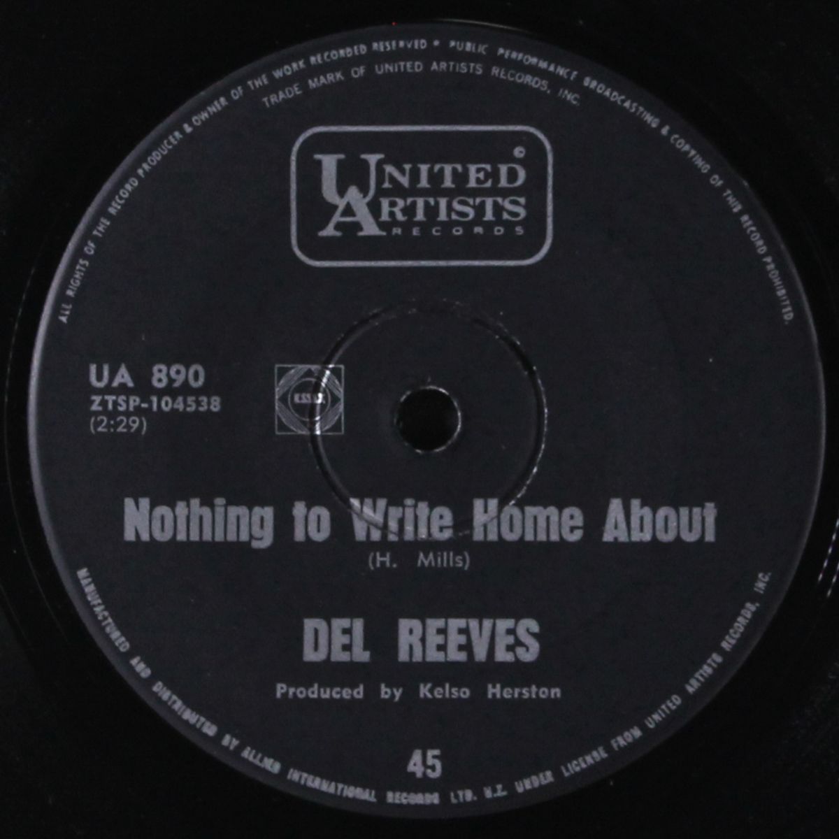 the belles of southern bell / nothing to write home about by DEL REEVES