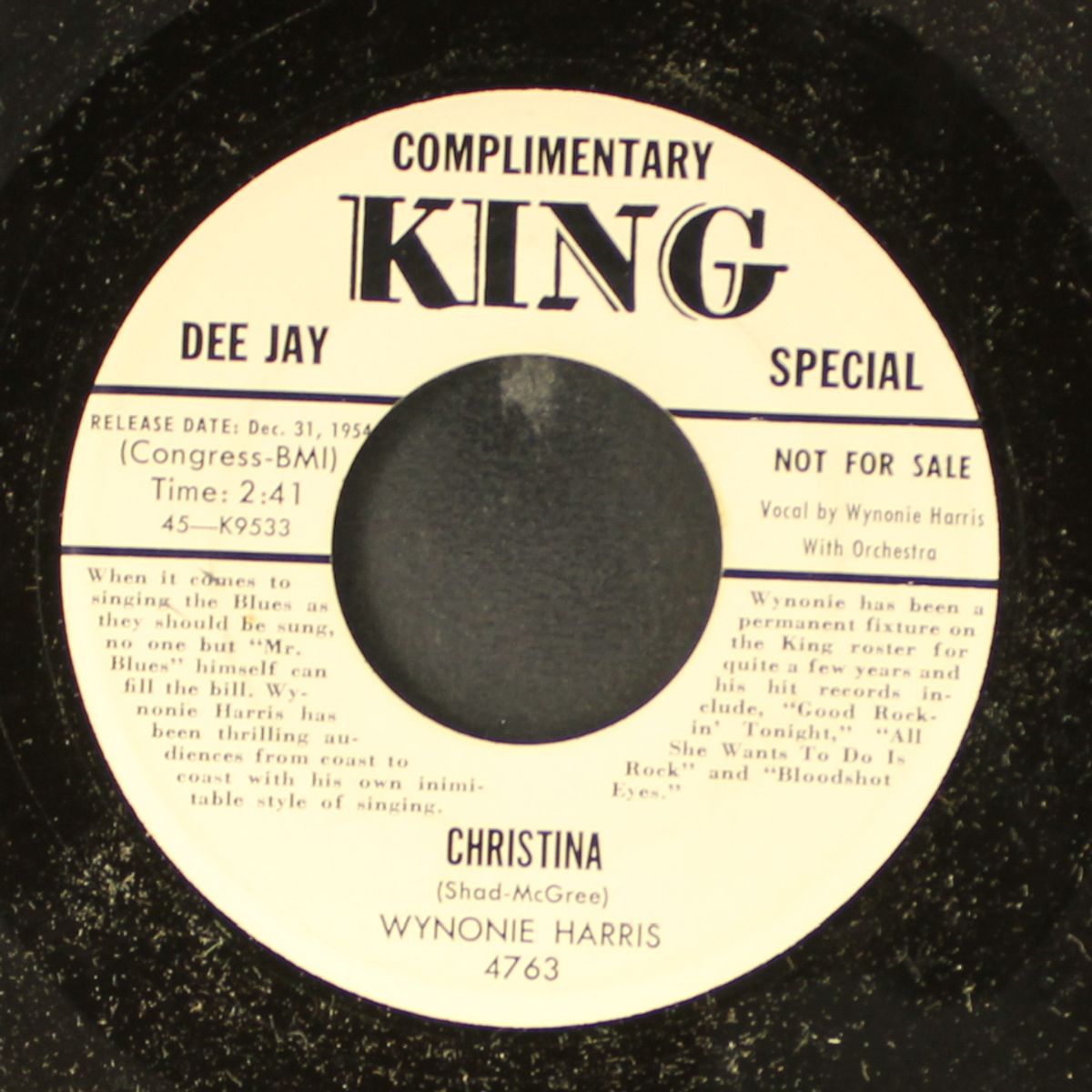 christina / all she wants to do is mambo by WYNONIE HARRIS