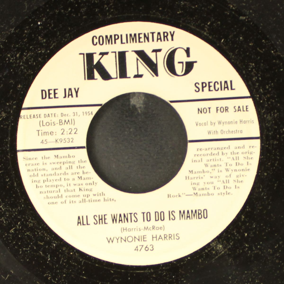 christina / all she wants to do is mambo by WYNONIE HARRIS