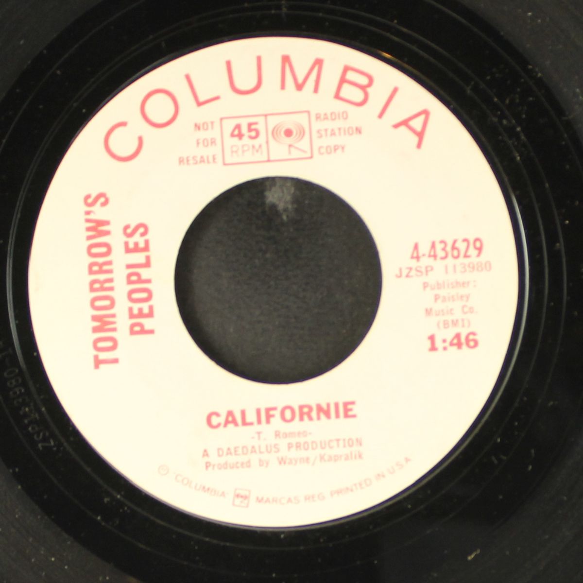sting ray's back in town / californie by TOMORROW'S PEOPLES