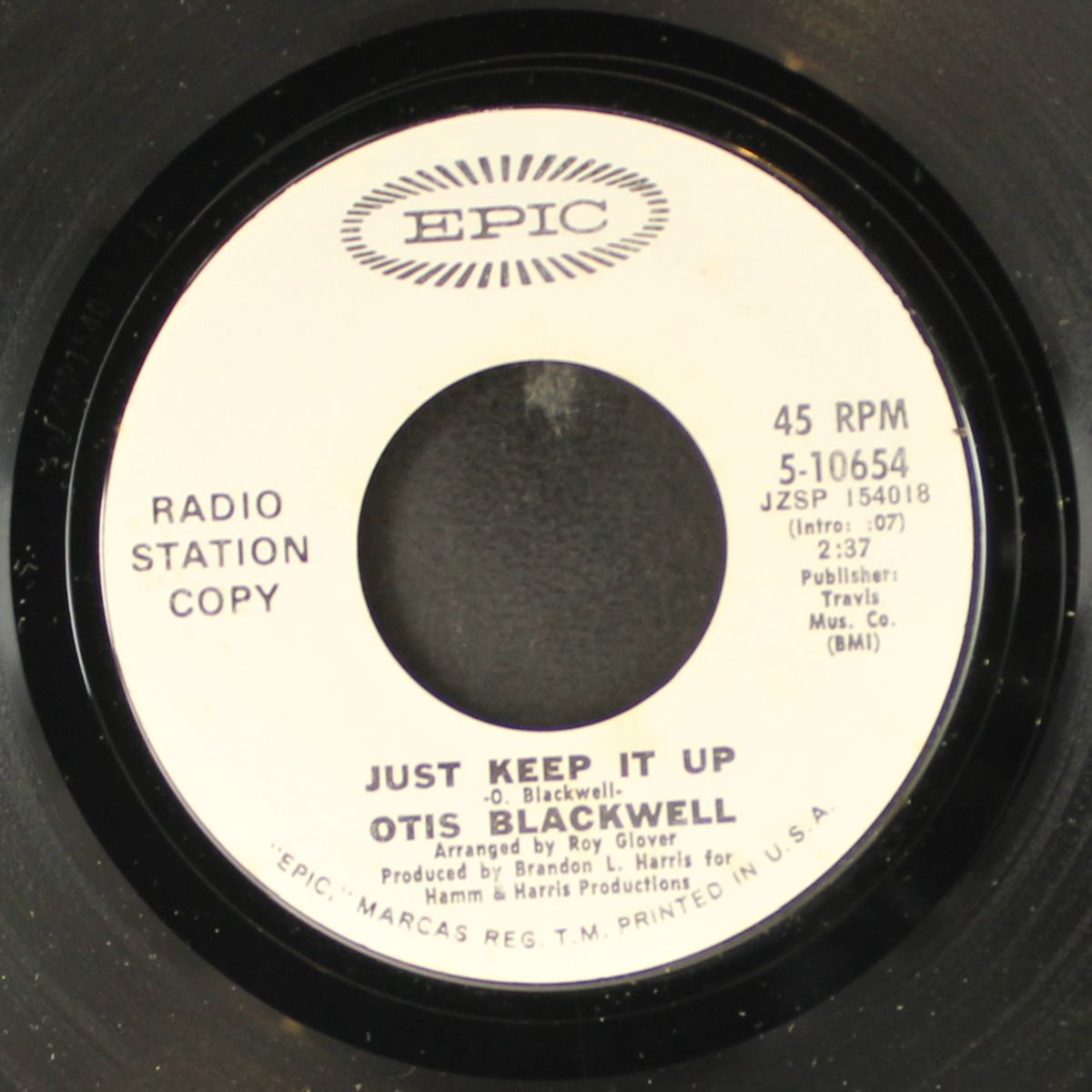 it's all over me / just keep it up by OTIS BLACKWELL