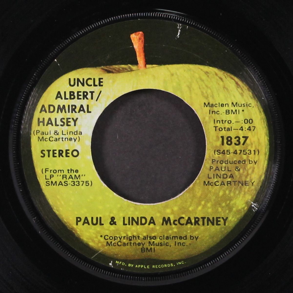 uncle albert / admiral halsey / too many people by PAUL & LINDA MCCARTNEY