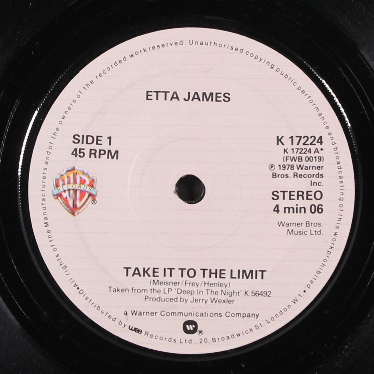 take it to the limit / strange man by ETTA JAMES