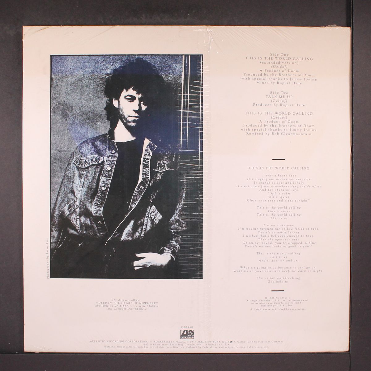 this is the world calling by BOB GELDOF
