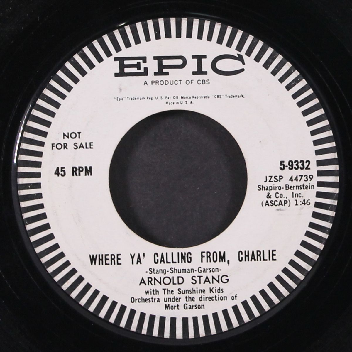 where ya' calling from charlie by ARNOLD STANG