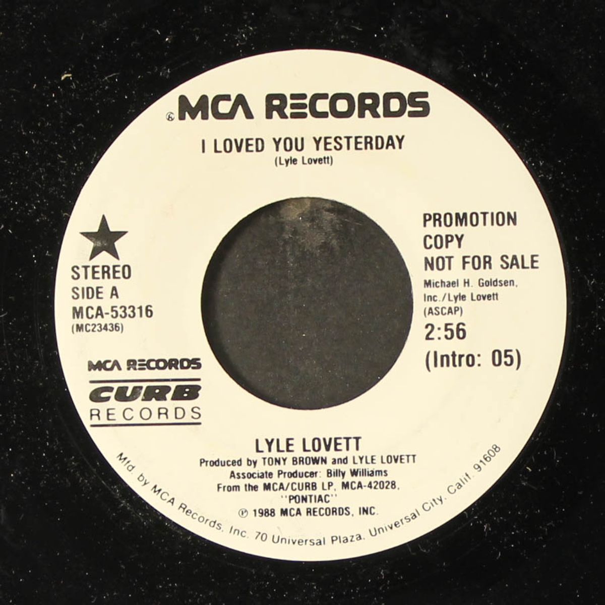 i loved you yesterday / same by LYLE LOVETT