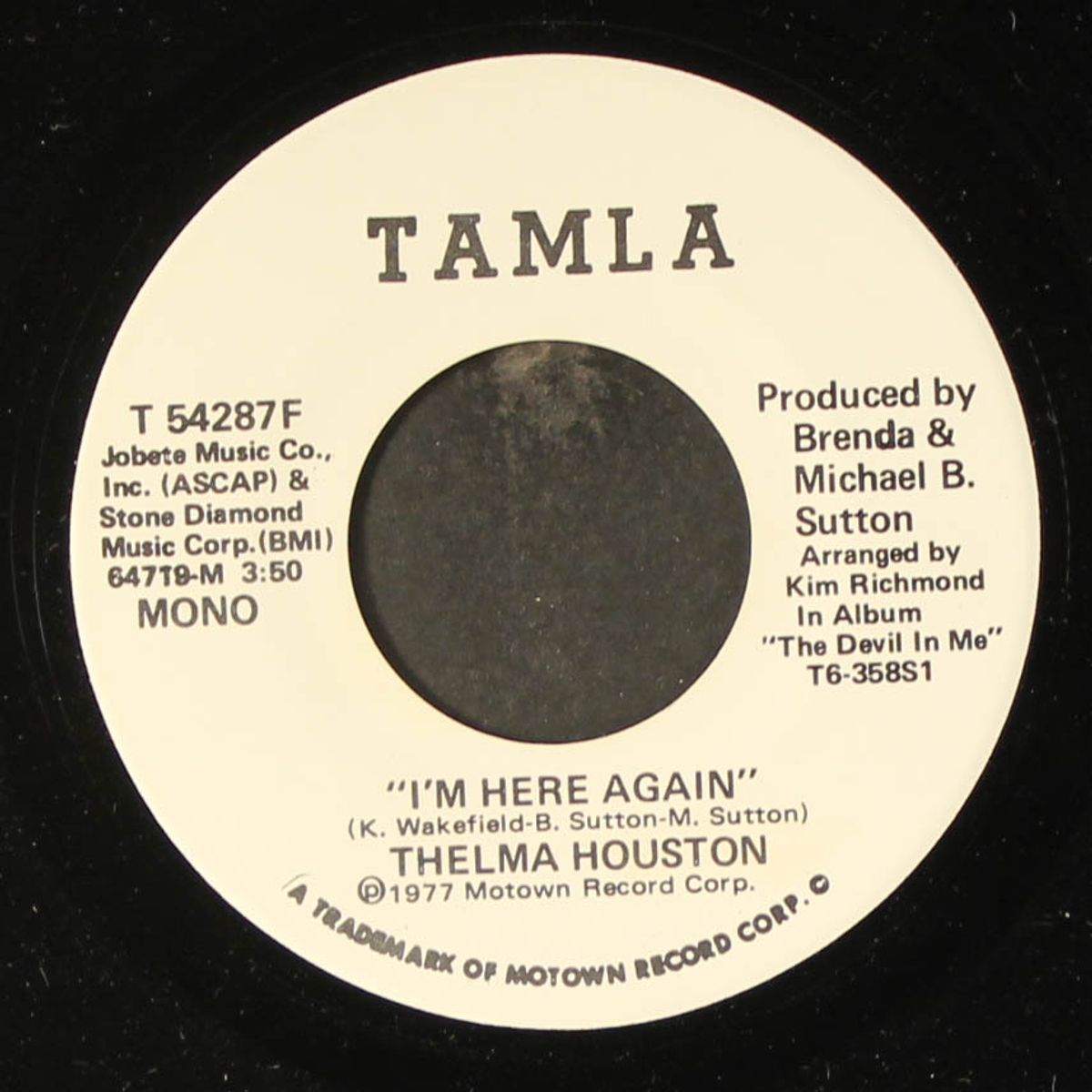 i'm here again by THELMA HOUSTON
