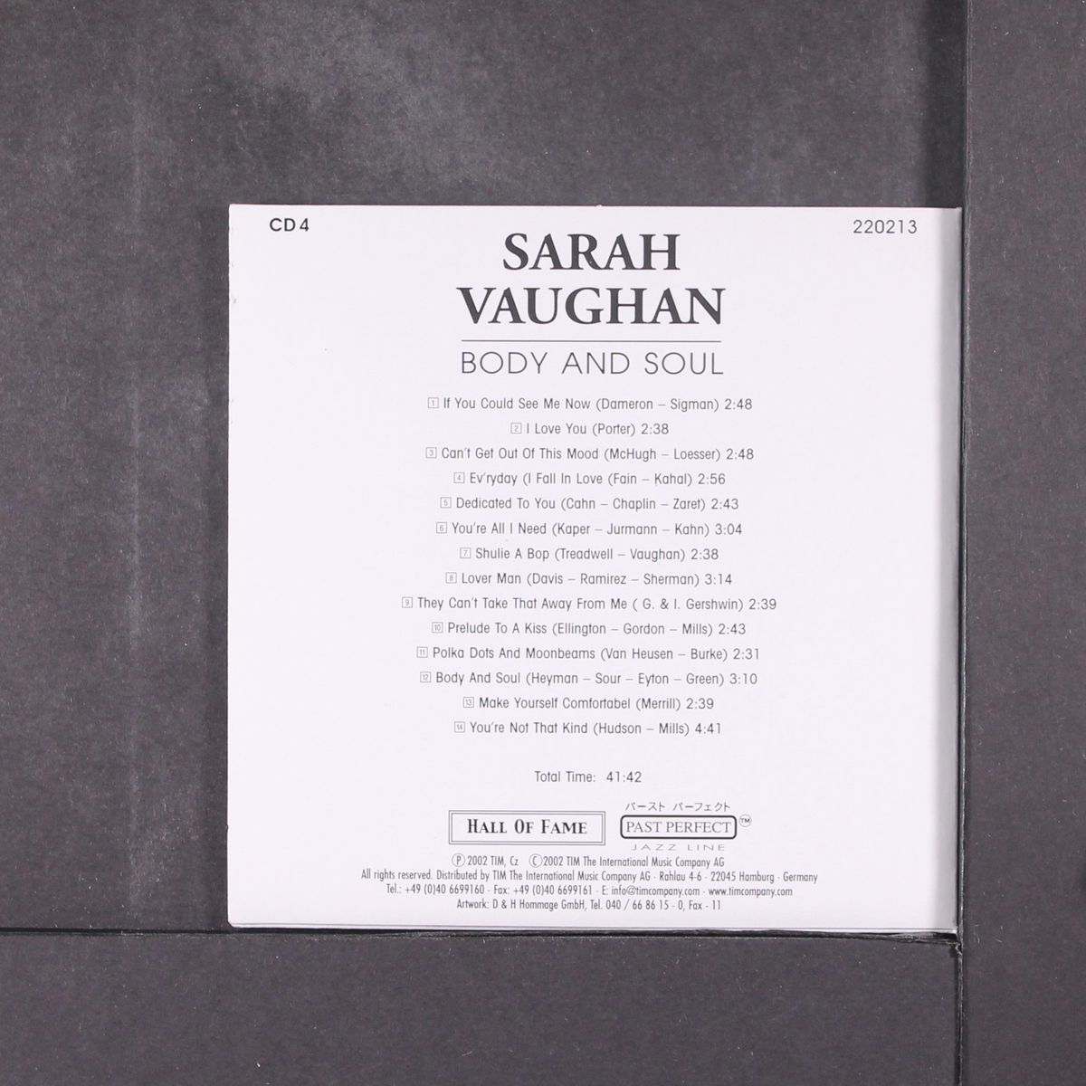 hall of fame by SARAH VAUGHAN