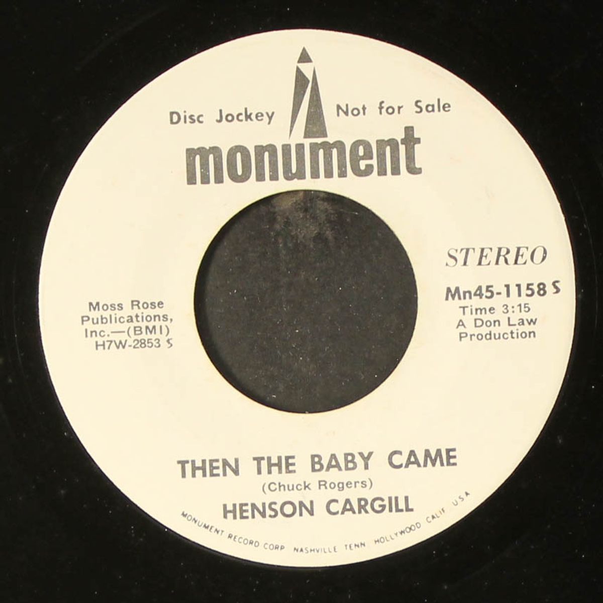 then the baby came by HENSON CARGILL