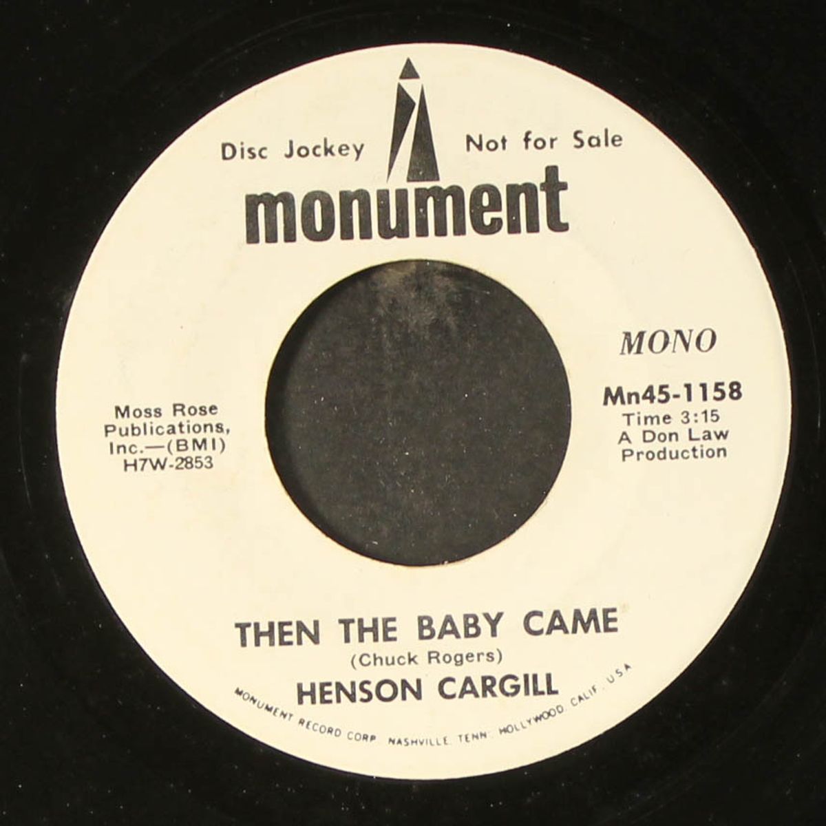 then the baby came by HENSON CARGILL