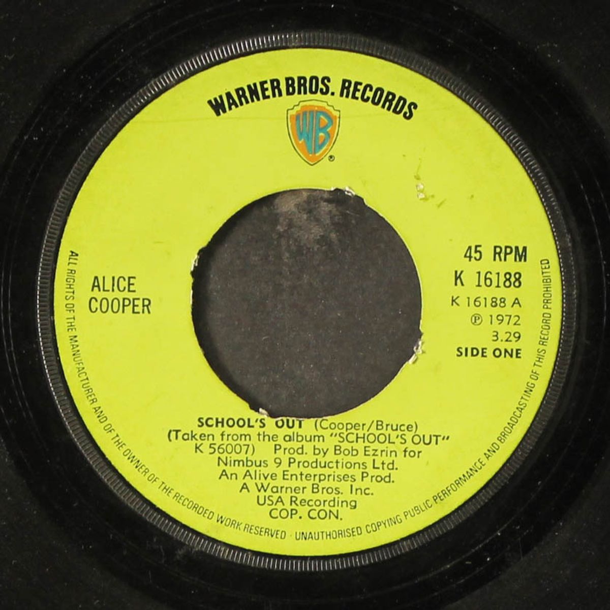 school's out / gutter cat by ALICE COOPER