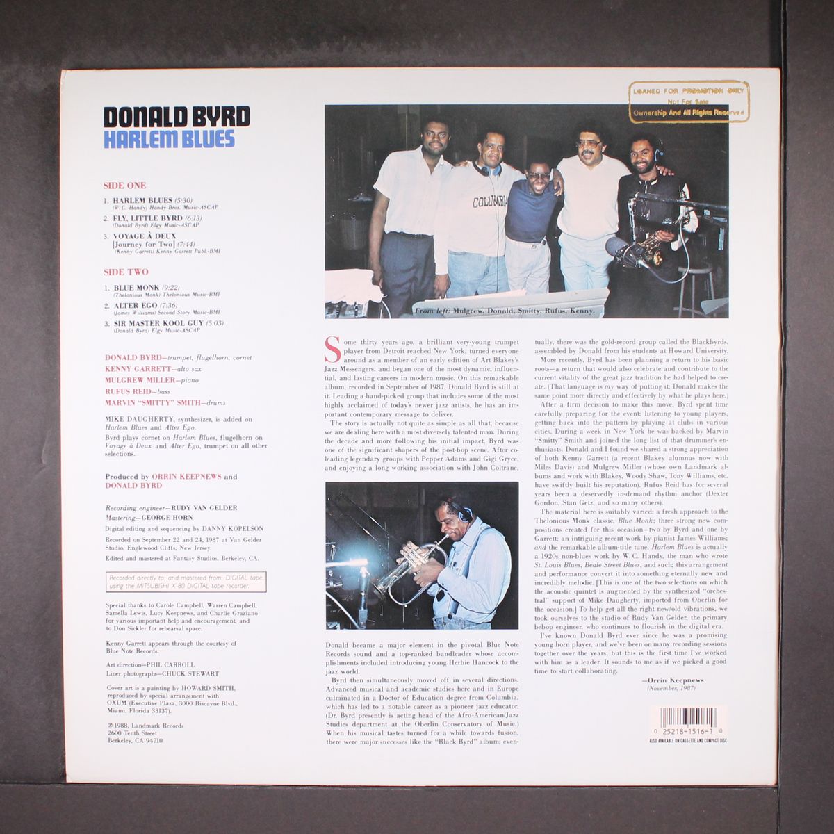 harlem blues by DONALD BYRD