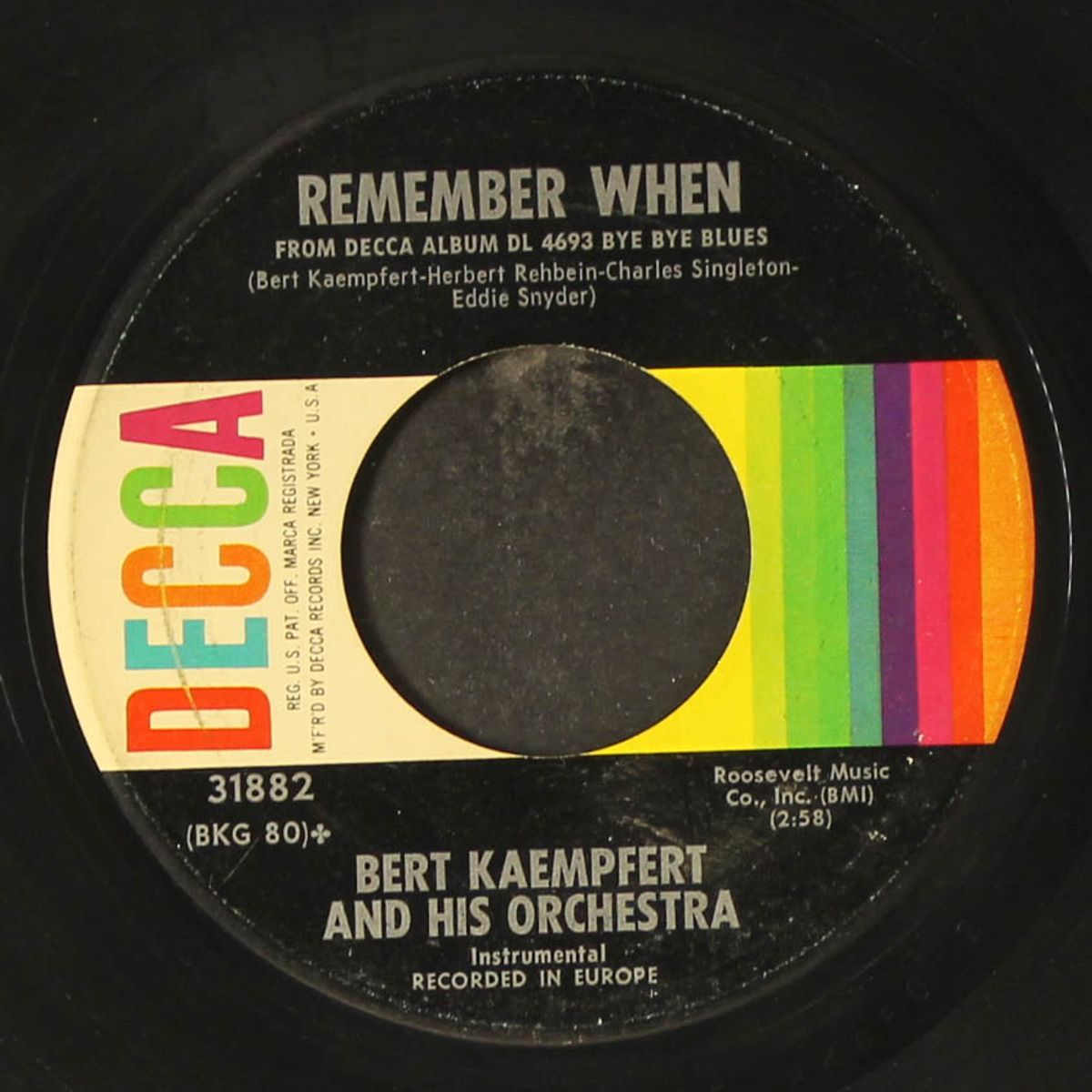 bye bye blues / remember when by BERT KAEMPFERT