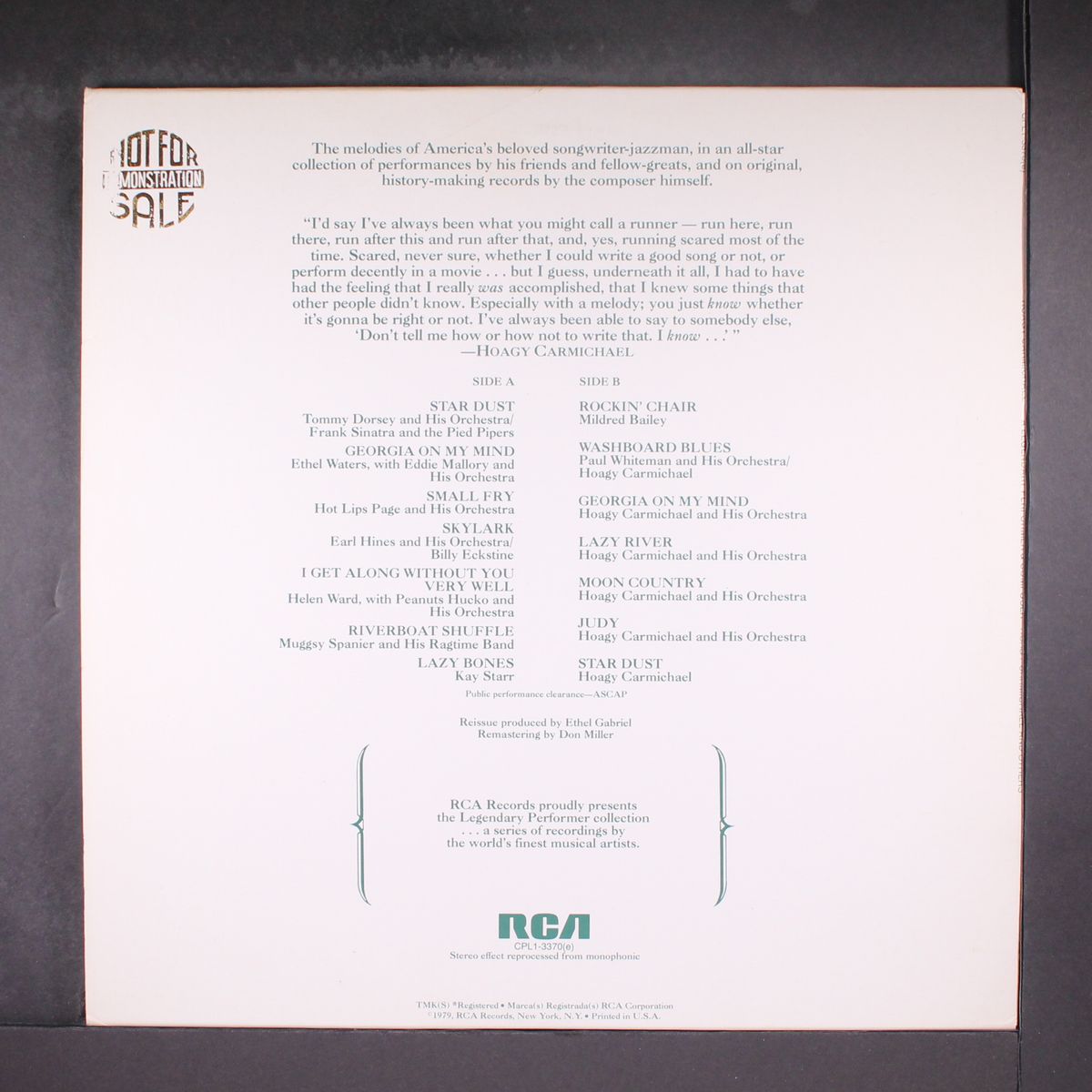a legendary performer by HOAGY CARMICHAEL