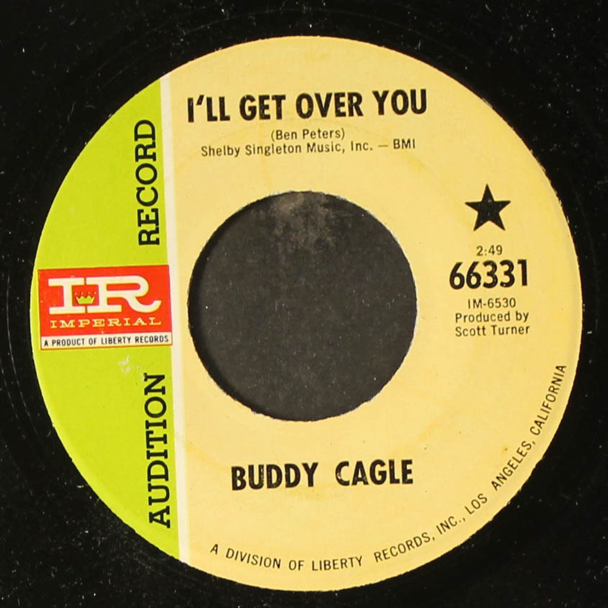 i've wondered where she's been / i'll get over you by BUDDY CAGLE