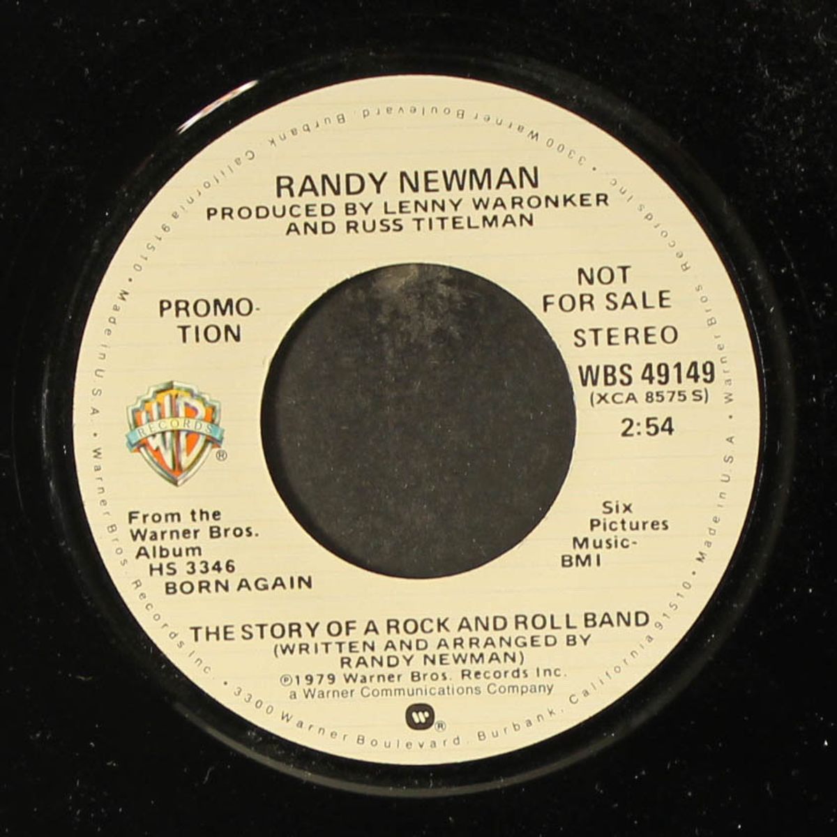 the story of a rock and roll band / mono by RANDY NEWMAN