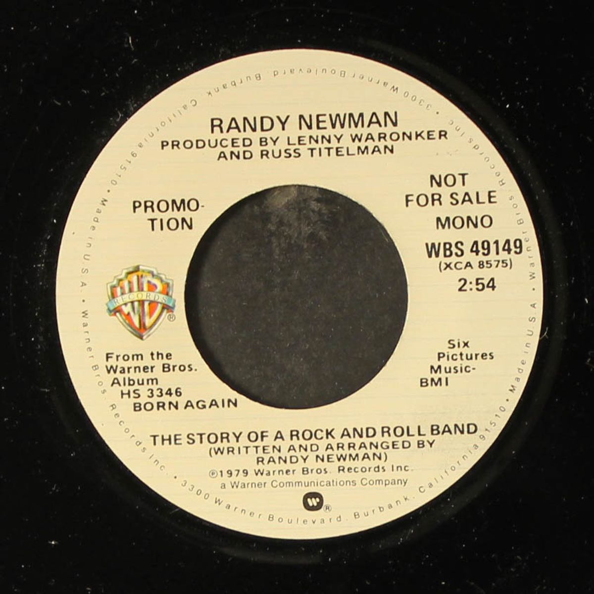 the story of a rock and roll band / mono by RANDY NEWMAN