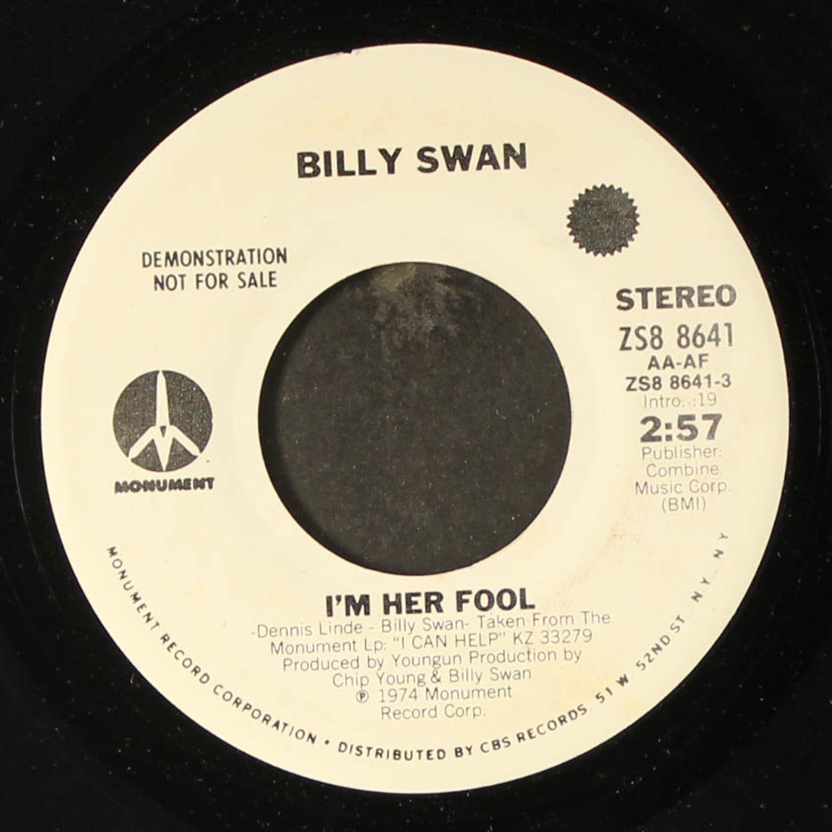i'm her fool / mono by BILLY SWAN