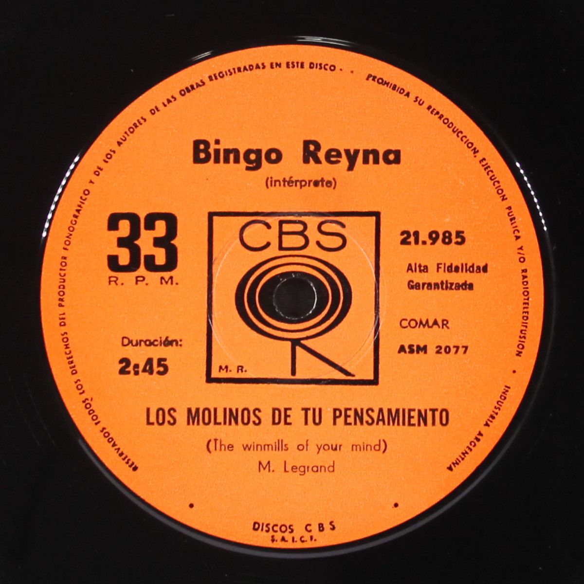 tiempo de los dos / los molinos de tu pensamiento by BINGO REYNA