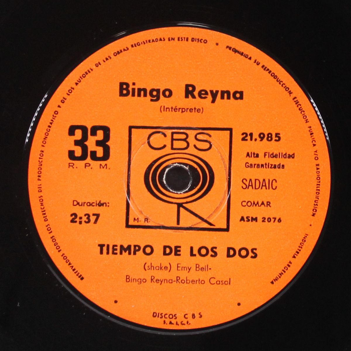 tiempo de los dos / los molinos de tu pensamiento by BINGO REYNA