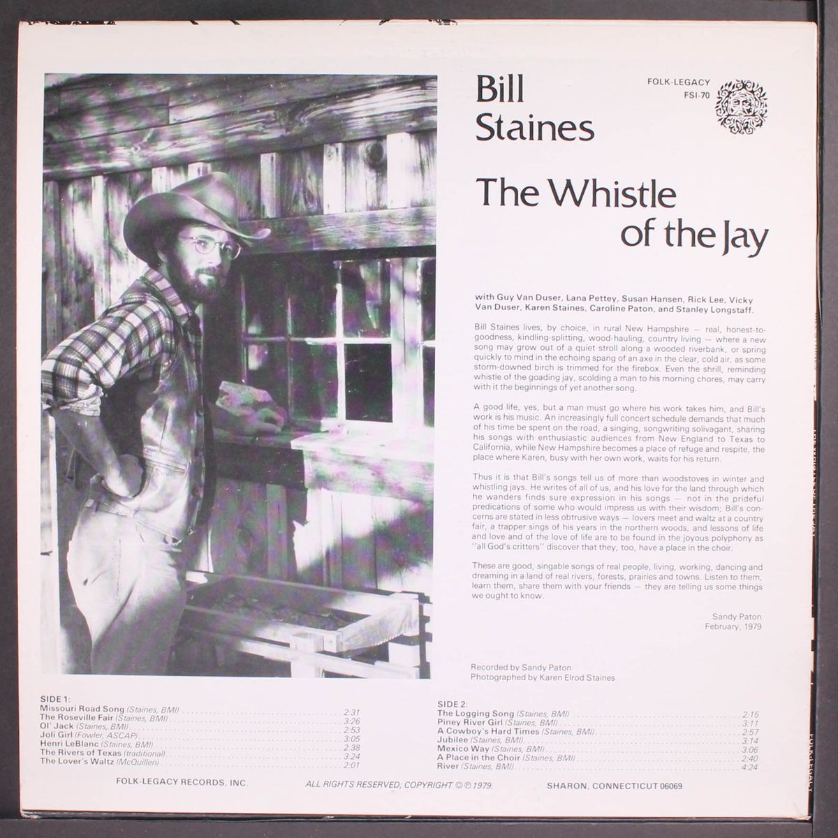 the whistle of the jay by BILL STAINES