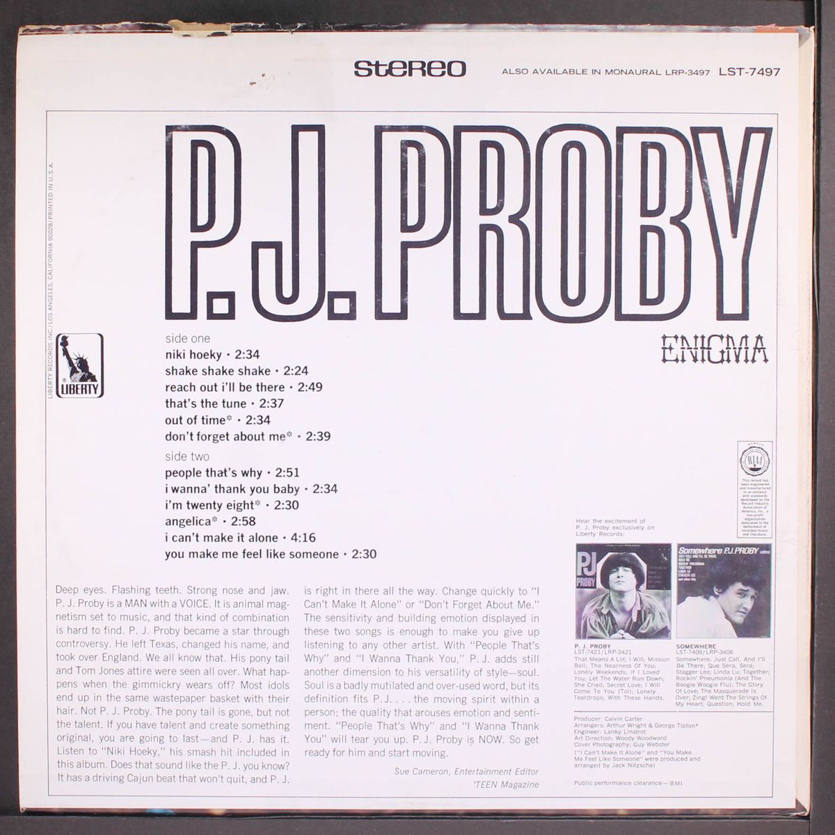 enigma by P.J. PROBY